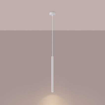 Ljuskrona med textilsladd ARCHE 1xG9/8W/230V vit