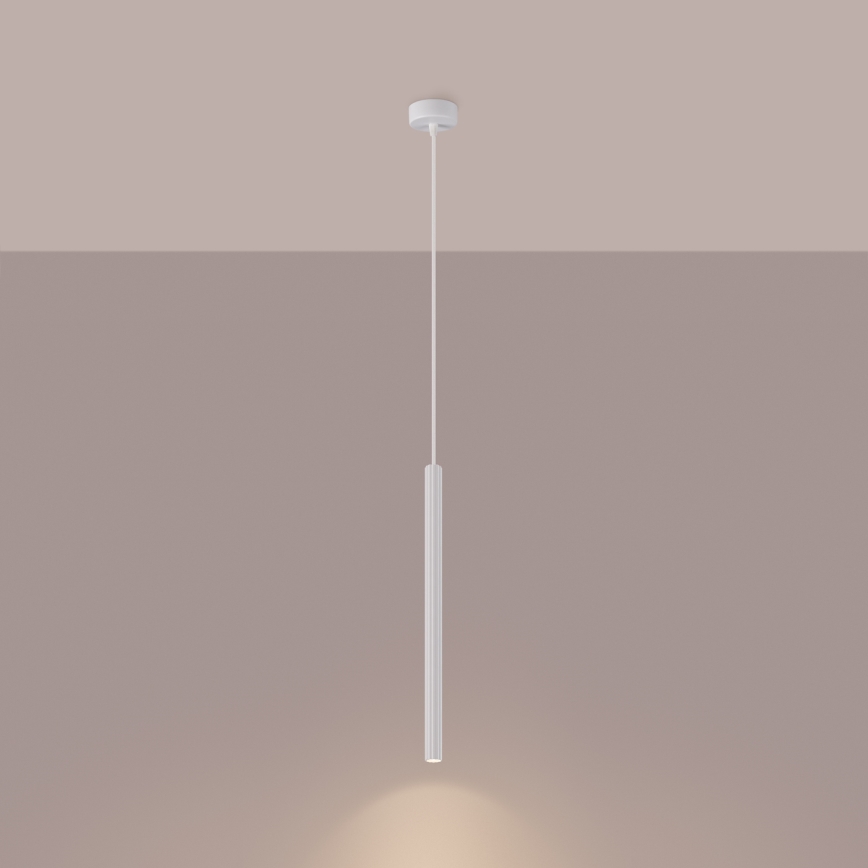 Ljuskrona med textilsladd ARCHE 1xG9/8W/230V vit