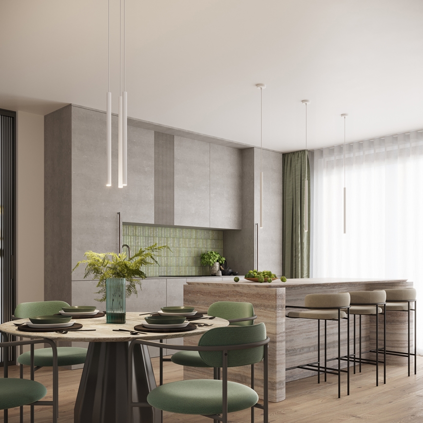 Ljuskrona med textilsladd ARCHE 1xG9/8W/230V vit