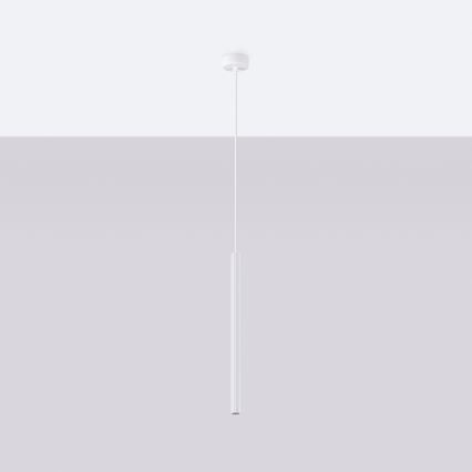 Ljuskrona med textilsladd ARCHE 1xG9/8W/230V vit