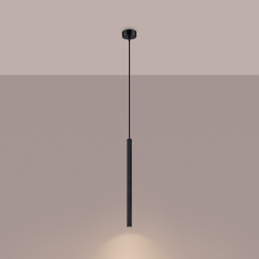 Ljuskrona med textilsladd ARCHE 1xG9/8W/230V svart