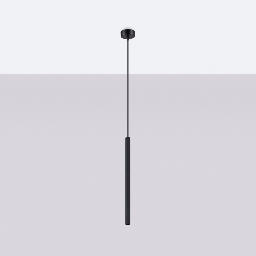 Ljuskrona med textilsladd ARCHE 1xG9/8W/230V svart