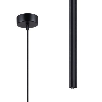 Ljuskrona med textilsladd ARCHE 1xG9/8W/230V svart