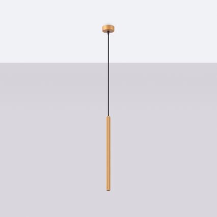 Ljuskrona med textilsladd ARCHE 1xG9/8W/230V guld