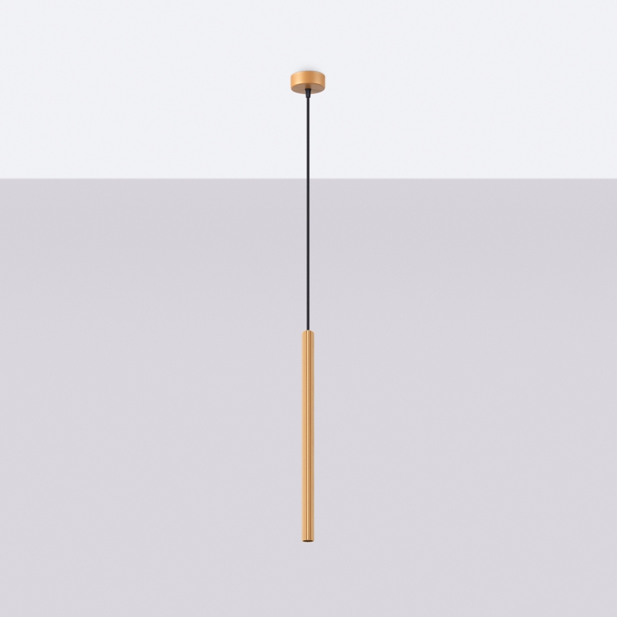 Ljuskrona med textilsladd ARCHE 1xG9/8W/230V guld