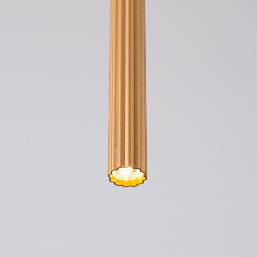 Ljuskrona med textilsladd ARCHE 1xG9/8W/230V guld