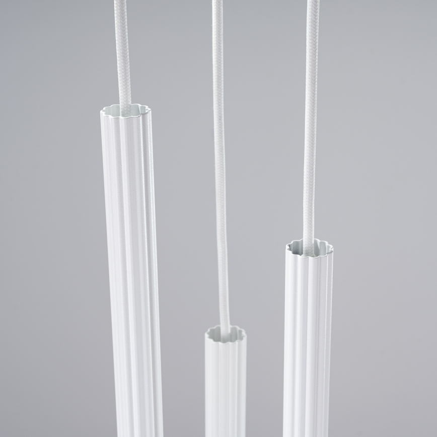 Ljuskrona med textilsladd ARCHE 3xG9/8W/230V vit