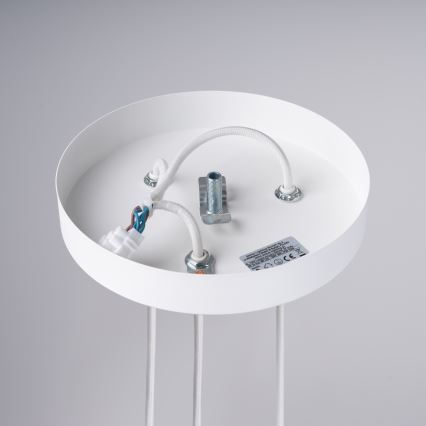 Ljuskrona med textilsladd ARCHE 3xG9/8W/230V vit