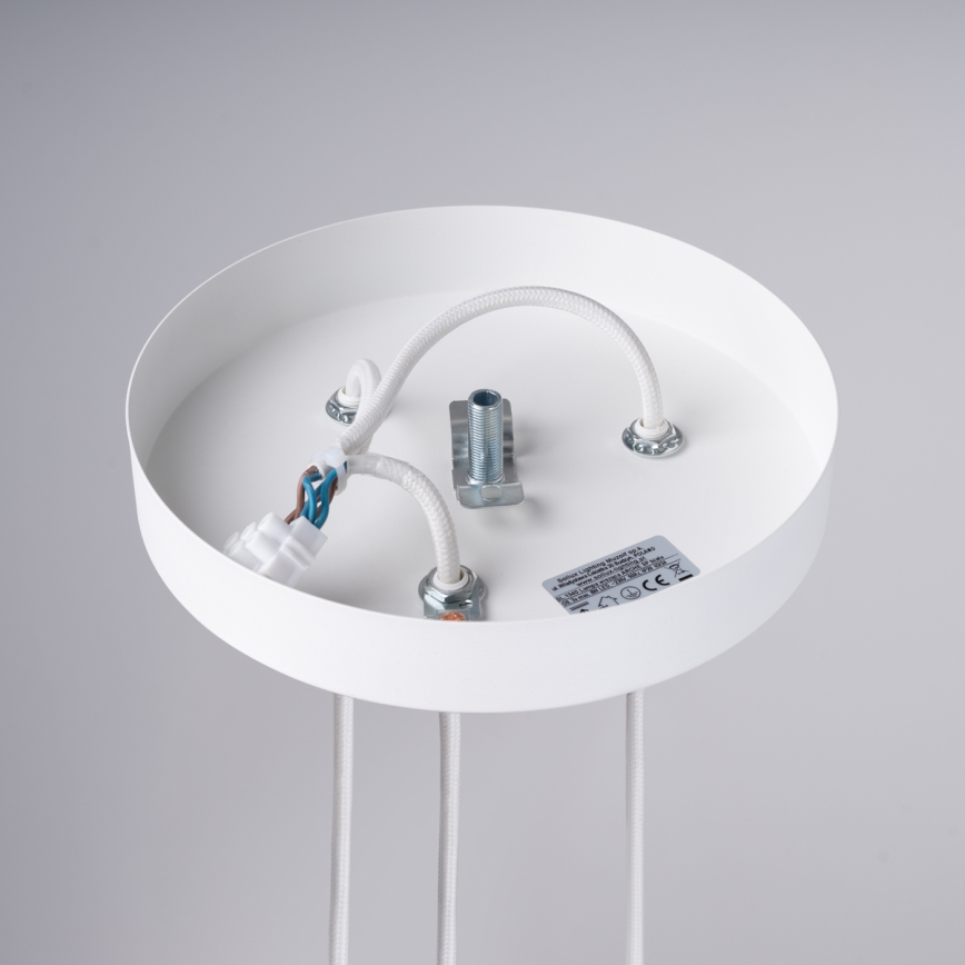 Ljuskrona med textilsladd ARCHE 3xG9/8W/230V vit