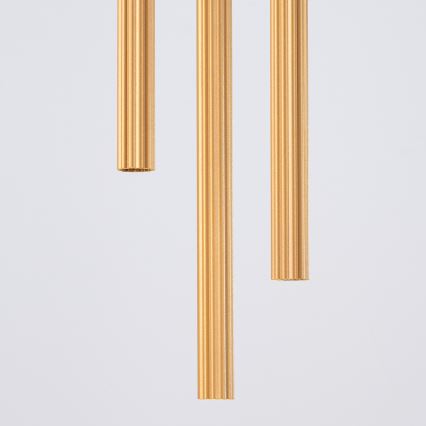 Ljuskrona med textilsladd ARCHE 3xG9/8W/230V guld