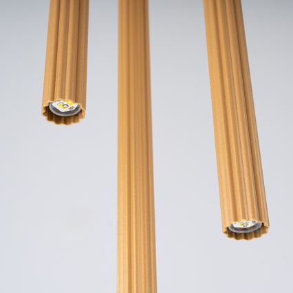 Ljuskrona med textilsladd ARCHE 3xG9/8W/230V guld