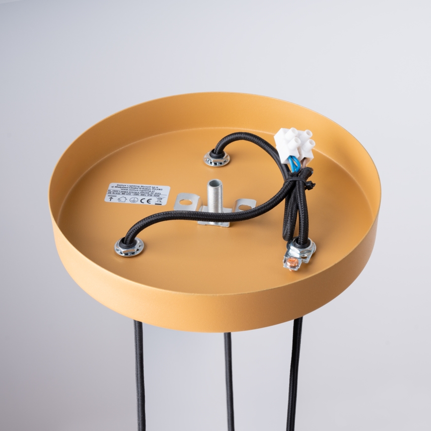 Ljuskrona med textilsladd ARCHE 3xG9/8W/230V guld