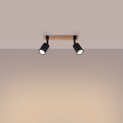 Spotlight FAGER 2xGU10/10W/230V svart