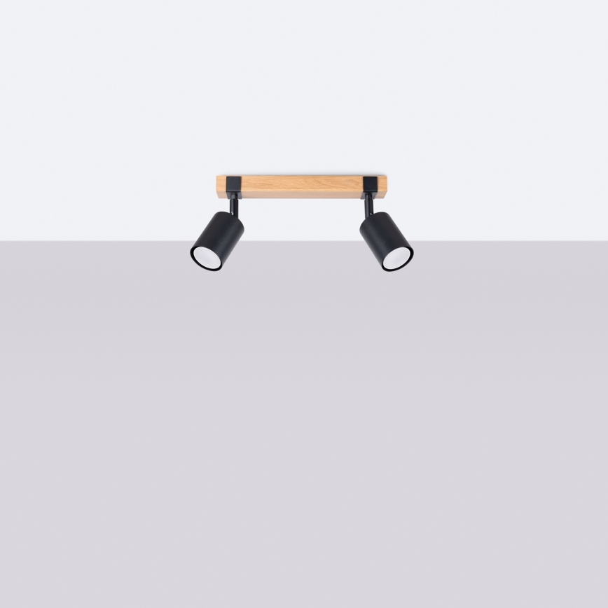 Spotlight FAGER 2xGU10/10W/230V svart