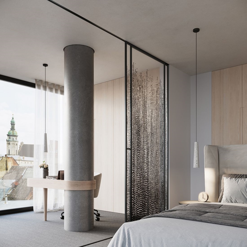 Ljuskrona med textilsladd ELECTRA 1xGU10/10W/230V betong/grå