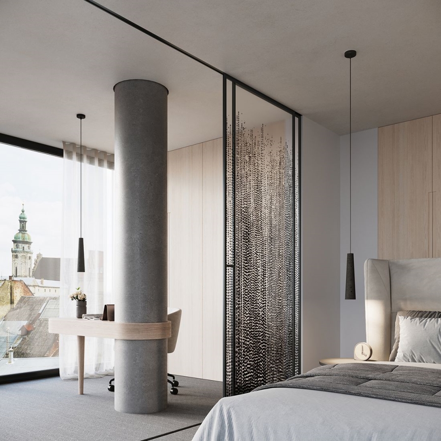 Ljuskrona med textilsladd ELECTRA 1xGU10/10W/230V betong/svart