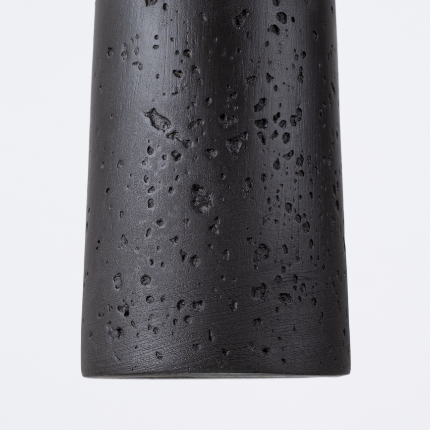 Ljuskrona med textilsladd ELECTRA 1xGU10/10W/230V betong/svart