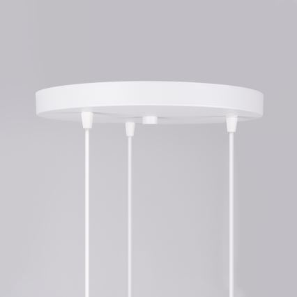 Ljuskrona med textilsladd HYPERION 3xG9/8W/230V vit