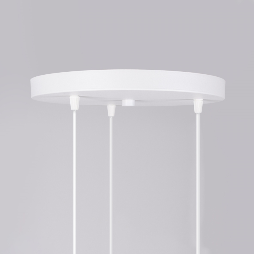 Ljuskrona med textilsladd HYPERION 3xG9/8W/230V vit