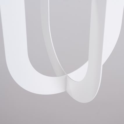 Ljuskrona med textilsladd NICUS 1xE27/15W/230V vit