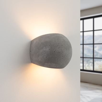 Vägglampa GLOBE 2xG9/8W/230V betong/grå