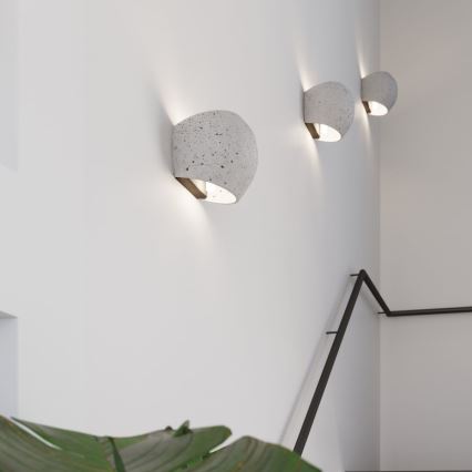 Vägglampa GLOBE 2xG9/8W/230V betong/grå