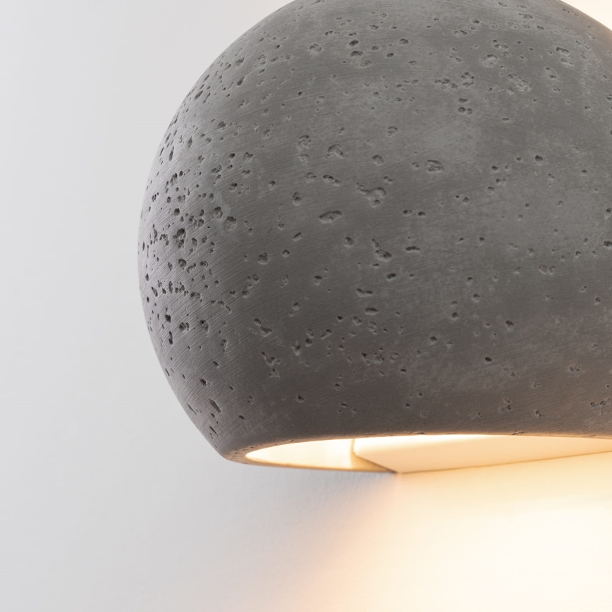 Vägglampa GLOBE 2xG9/8W/230V betong/grå