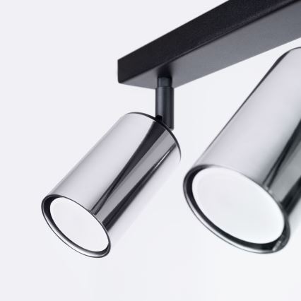 Spotlight WINX 2xGU10/10W/230V svart/skinande krom