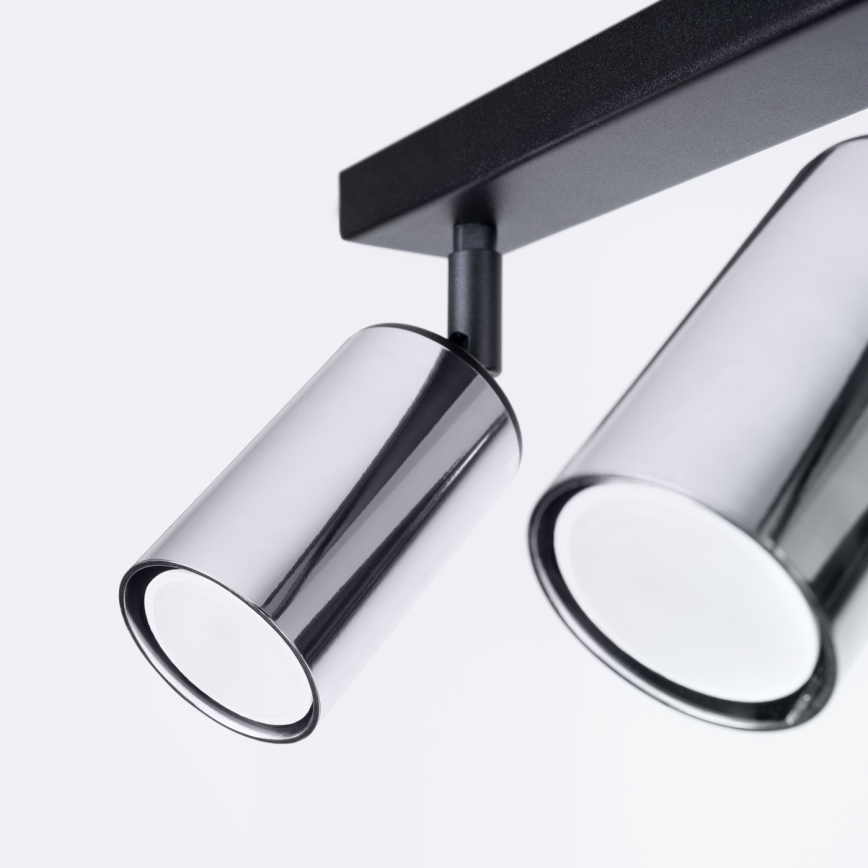 Spotlight WINX 2xGU10/10W/230V svart/skinande krom