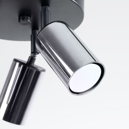 Spotlight WINX 3xGU10/10W/230V svart/skinande krom