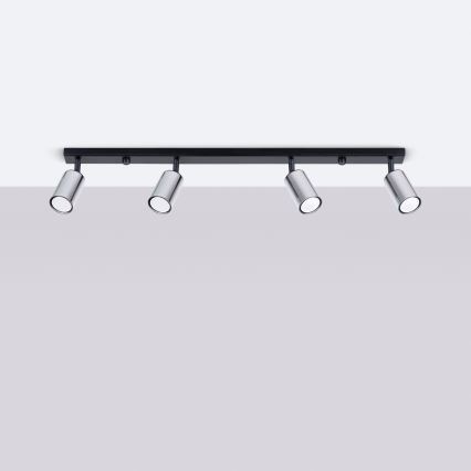 Spotlight WINX 4xGU10/10W/230V svart/skinande krom