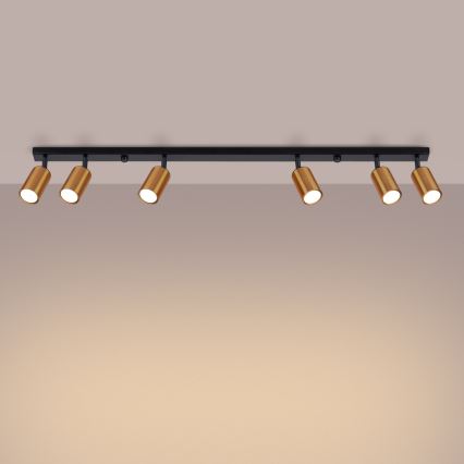 Spotlight WINX 6xGU10/10W/230V svart/koppar