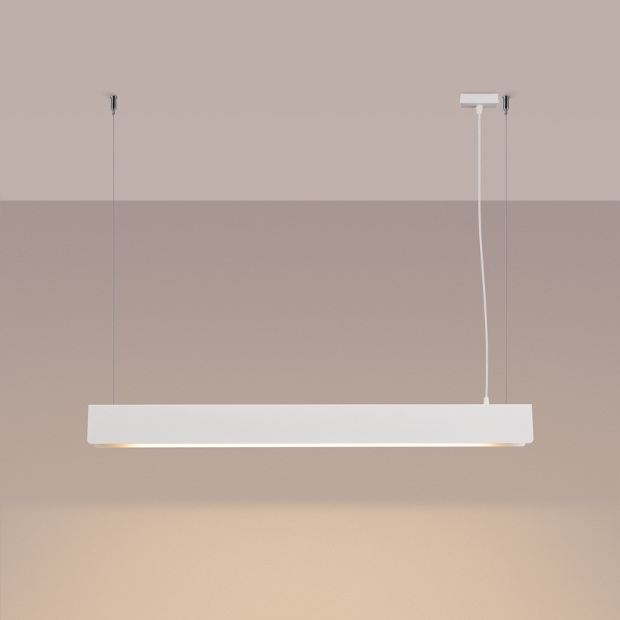 LED ljuskrona med textilsladd SPARK 1xG13/8,5W/230V vit