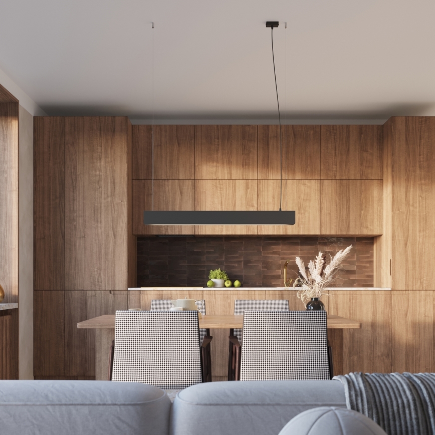 LED ljuskrona med textilsladd SPARK 1xG13/8,5W/230V svart