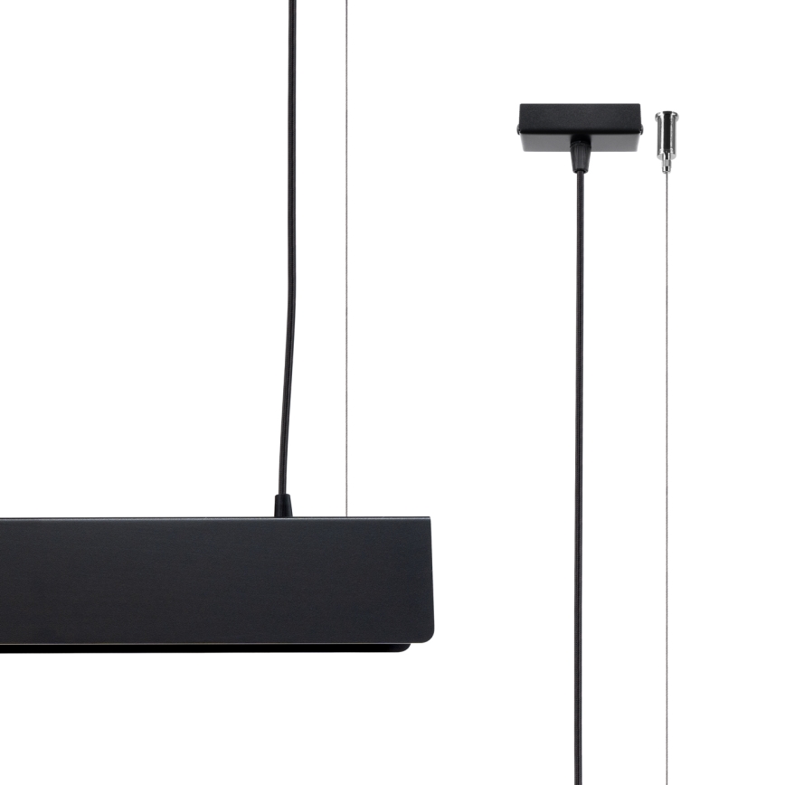 LED ljuskrona med textilsladd SPARK 1xG13/8,5W/230V svart