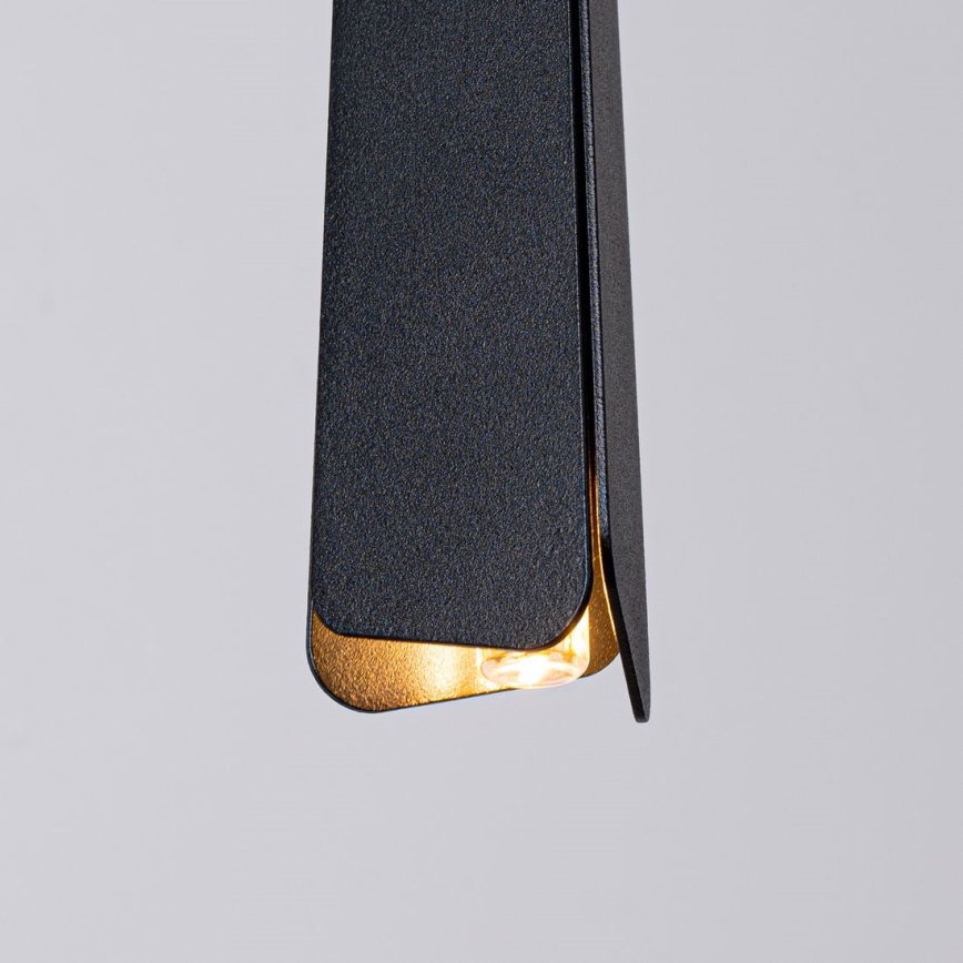 Ljuskrona med textilsladd PRYSM 3xG9/8W/230V svart