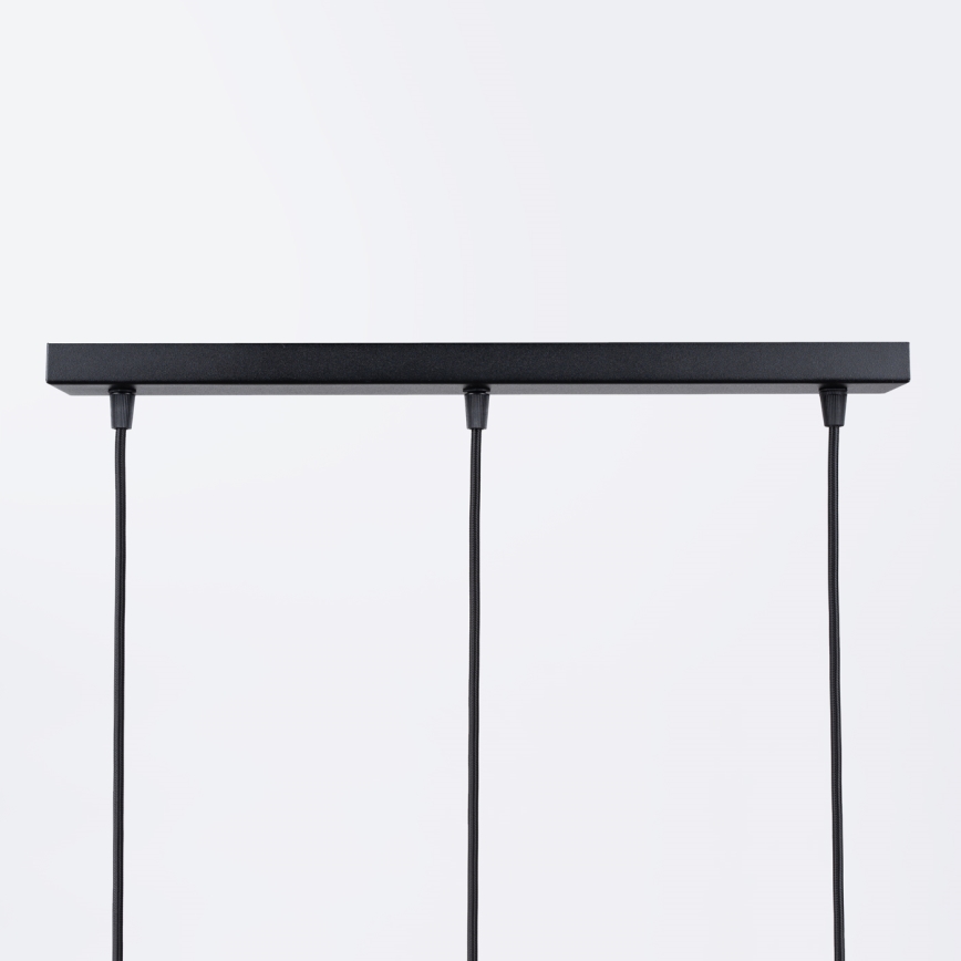 Ljuskrona med textilsladd PRYSM 3xG9/8W/230V svart