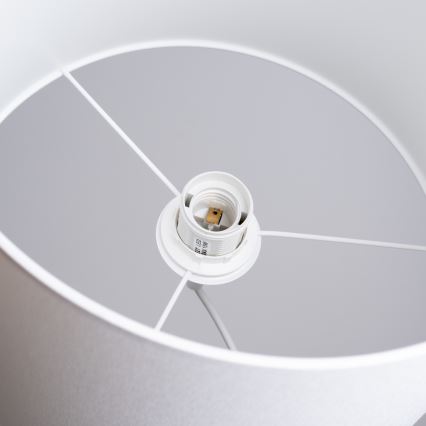 Ljuskrona med textilsladd NOVA 1xE27/15W/230V diameter 30 cm vit