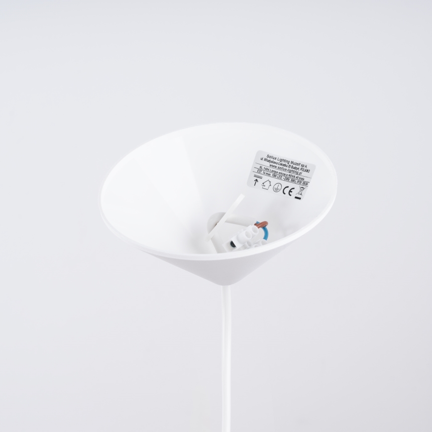 Ljuskrona med textilsladd NOVA 1xE27/15W/230V diameter 40 cm vit