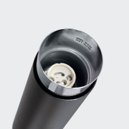 Spotlight NERO 1xGU10/10W/230V 12,5 cm svart/skinande krom