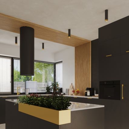 Spotlight NERO 1xGU10/10W/230V 12,5 cm svart/guld