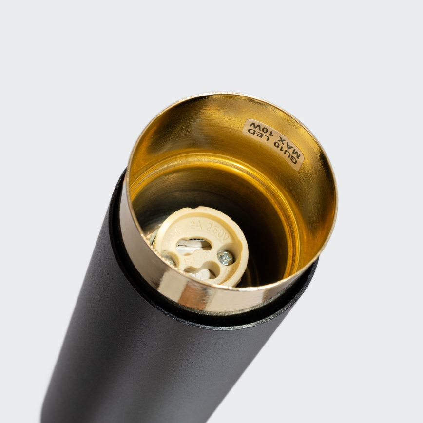 Spotlight NERO 1xGU10/10W/230V 12,5 cm svart/guld