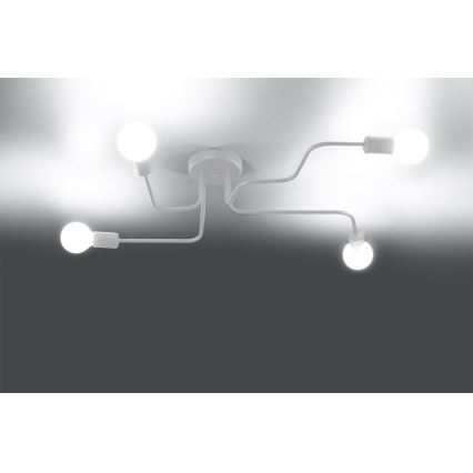 Ytmonterad ljuskrona VECTOR 4xE27/15W/230V vit