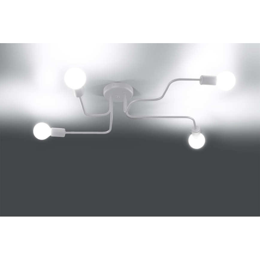 Ytmonterad ljuskrona VECTOR 4xE27/15W/230V vit