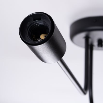 Ytmonterad ljuskrona VECTOR 4xE27/15W/230V svart