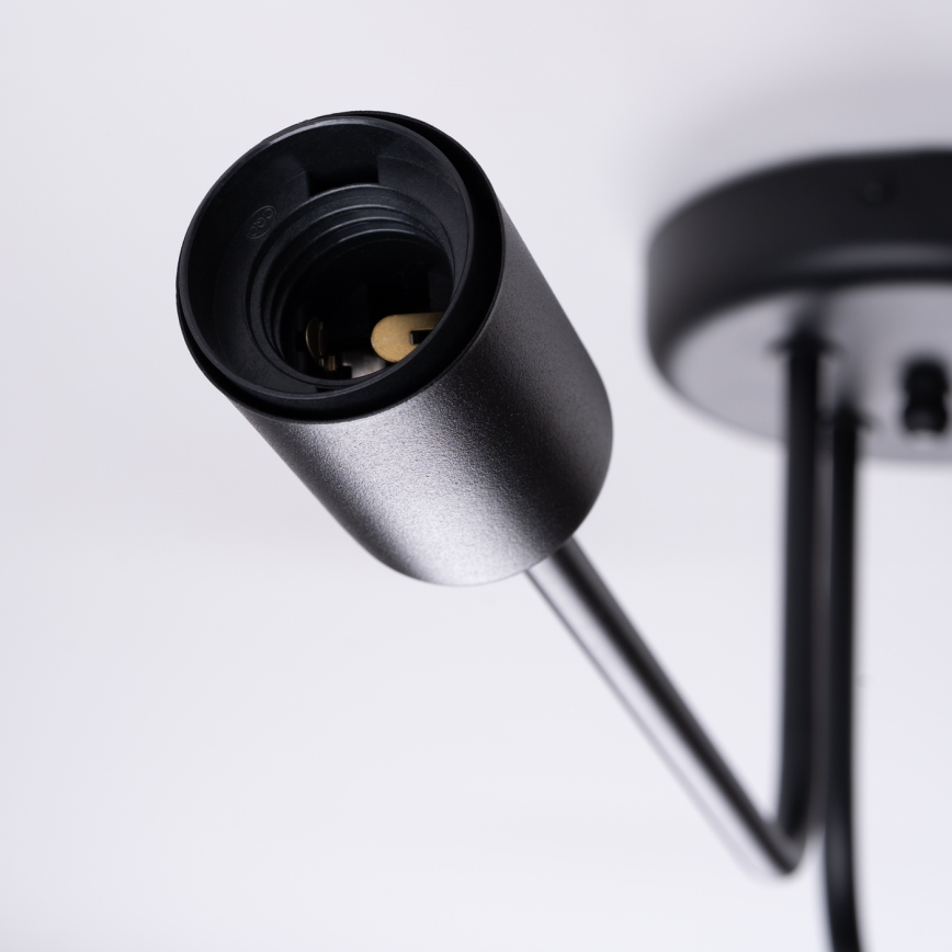 Ytmonterad ljuskrona VECTOR 4xE27/15W/230V svart