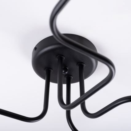 Ytmonterad ljuskrona VECTOR 4xE27/15W/230V svart