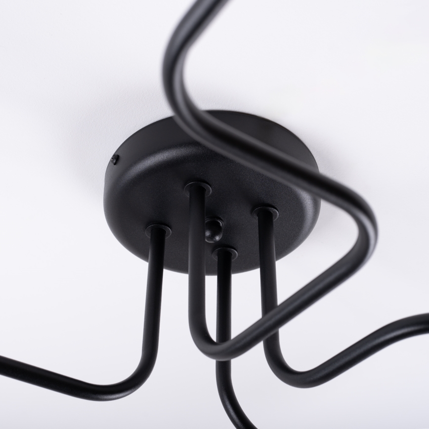 Ytmonterad ljuskrona VECTOR 4xE27/15W/230V svart