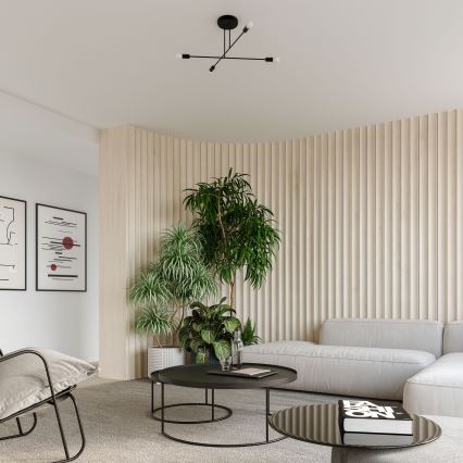 Pendelkrona NORAH 4xE27/15W/230V svart