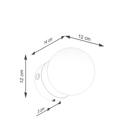 Vägglampa YOLI 1xG9/8W/230V svart